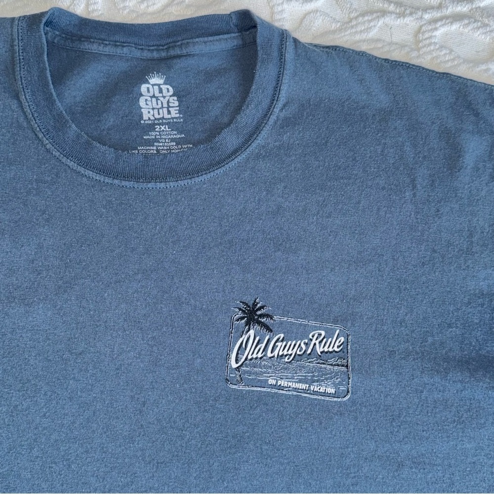 Old Guys Rule Blue Short Sleeve Graphic Tee